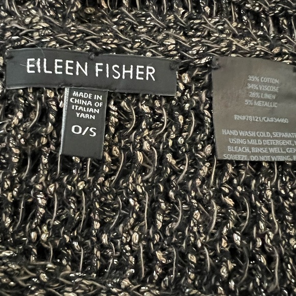 Eileen Fisher metallic bronze poncho - Picture 6 of 9